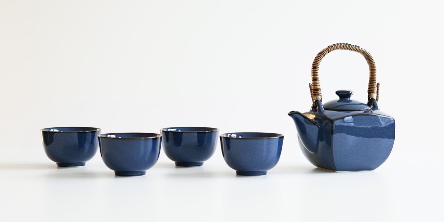 Teaware Red Blossom Tea Yunomi Cups | Cerulean Tea Set